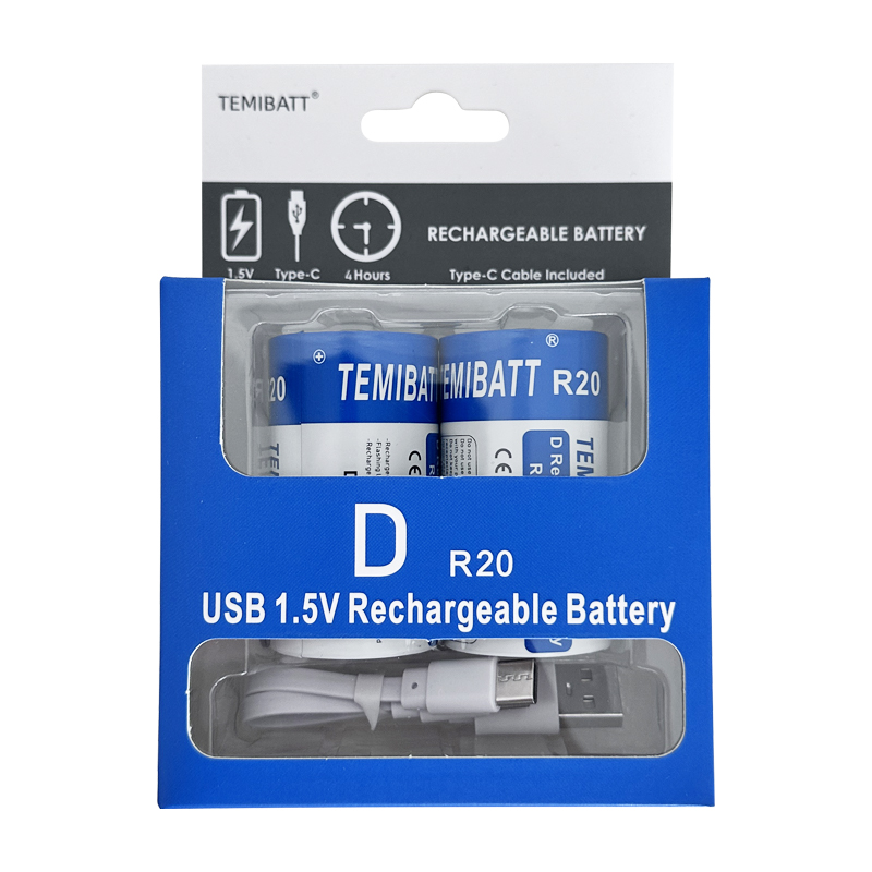 Temibatt D Battery-5400-Blue Two Pack
